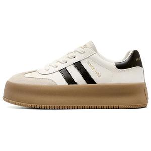 Низкие кеды для скейтбординга Unisex ST&SAT, бело-оранжевые