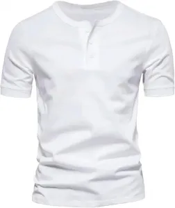 Мужская футболка хенли с коротким рукавом Gsywaipei