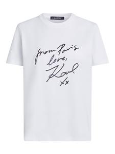 Karl Lagerfeld Футболка 'With Love' в белом цвете