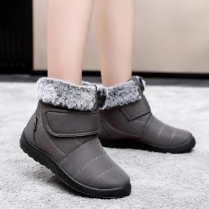 Сапоги для женщин и мужчин Зимняя обувь Босоножки Унисекс Водонепроницаемые походные ботинки на голенище Удобные теплые ботинки с меховой подкладкой Generic, A04-Grey