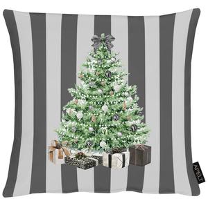 Наволочка 40/40 см Apelt, серый/зеленый/белый