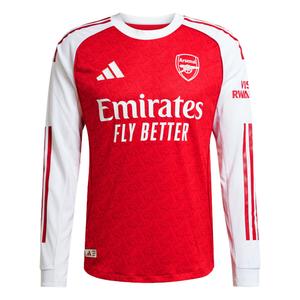 Футболка домашняя Arsenal 25/26 с длинными рукавами аутентичная Adidas, Light Scarlet