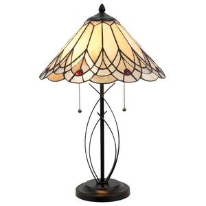 Настольная лампа Тиффани Clayre & Eef Tischlampe Luna, бежевый - стекло - 40 х 60 х 40 см