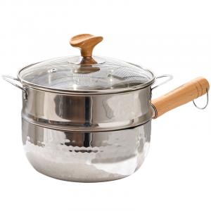 Набор кастрюль из нержавеющей стали 304 KAWASIMAYA, 316L Thickened 22cm Steamer Clothing Sets+304 Steamer