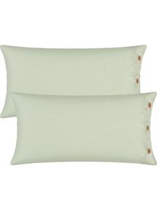 Erwin Müller Полульняные, льняные/полульняные наволочки, 2 шт, Деггендорф в нефрите