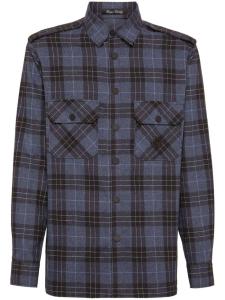 Philipp Plein рубашка с принтом Skull&Bones, синий