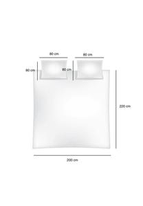 Однотонная двусторонняя постельное бельё 100% хлопок сатин с молнией Cofi, зелёный/антрацит 200 x 220 см