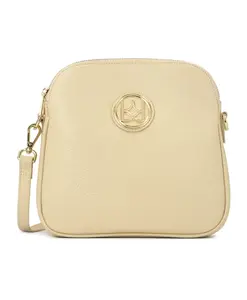 Кожаная сумка кремового цвета с двумя отделениями. Kazar, бежевый