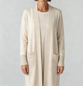 Aqua Бежевый текстурированный свитер с длинными рукавами