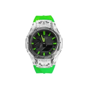 Унисекс часы CASIO серии с двойным дисплеем (жидкокристаллическим/аналоговым), 48,5 мм, черные