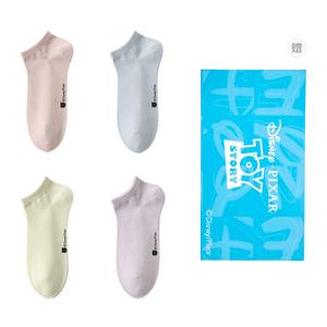 Женские носки щиколотка Shopping Bag 4 Pack Disney, синий/зеленый/розовый/фиолетовый