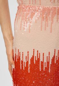 Юбка А-силуэта MIT PAILLETTEN s.Oliver BLACK LABEL, коралл