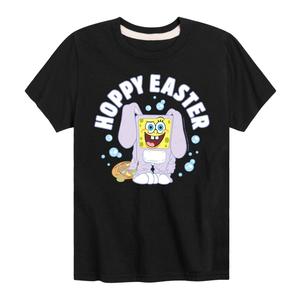 Футболка с пасхальным рисунком «Губка Боб Квадратные Штаны» для мальчиков 8–20 лет Licensed Character, черный