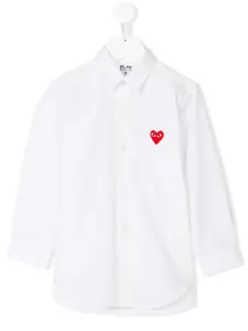Рубашка с вышивкой Comme Des Garçons Play Kids, белый