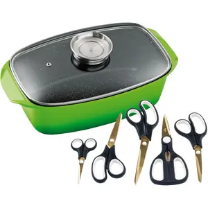 Сковорода King Fusion с комплектом ножниц, зеленый
