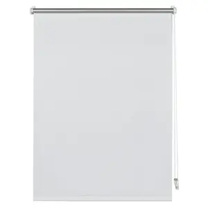 Рулонные шторы со стороны дома "Роллеты с термозажимом, энергосбережение", энергосбережение, без сверления, свободно висят, затемняются с термопокрытием My Home, белый