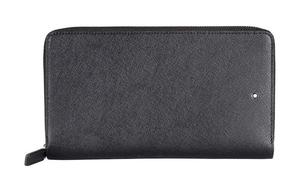 MONTBLANC Кожаный длинный клатч кошелек мужской черный