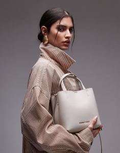 BIMBA Y LOLA маленькая кожаная сумка для чихуахуа в каменном цвете