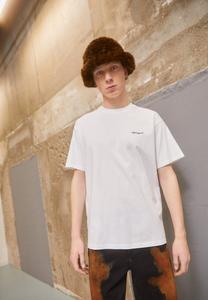 Футболка базовая SCRIPT EMBROIDERY Carhartt WIP, цвет white / black