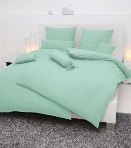 Мягкое постельное белье из хлопка Janine Mako PIANO 0125, светло-зеленый 240 х 220 + 2 х 80 х 80 см Original Janine