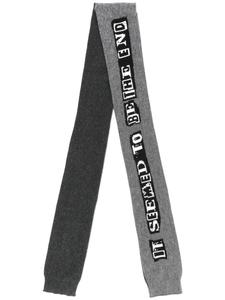 Valentino Garavani шарф со слоганом, серый