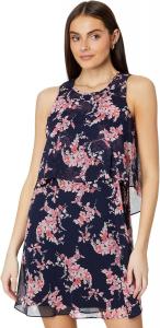 Женское шифоновое платье с цветочным принтом Tommy Hilfiger Cresent, Sky Captain/Seasheall