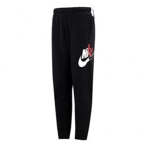 Брюки men's fleece lined stay warm bundle feet sports pants/trousers/joggers black Nike, черный