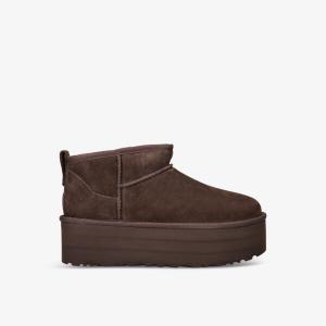Ботинки классические UGG на ультрамини-платформе, коричневый