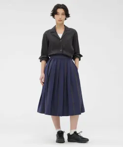 Юбка из хлопка и льна в смелую полоску