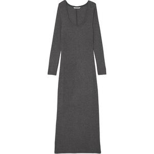 Рибленое платье-комбинация с длинными рукавами из модала / женская ночная рубашка Gray Victoria's Secret, серый/серый