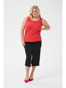 KAFFE curve Футболка-джерси KCcarina облегающего кроя, цвет True Red