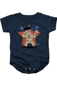 Детский комбинезончик Lil GI с застежками в стиле Элвиса Пресли Gildan, темно-синий