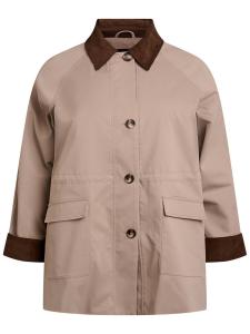 Демисезонная куртка Zizzi MValencia, Brown/Brocade