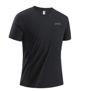 Летняя спортивная беговая свободная футболка с круглым вырезом дышащая оверсайз с коротким рукавом унисекс Jeep, 248 Хизер Грей