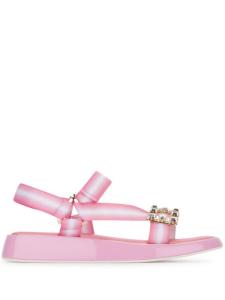 Босоножки Roger Vivier, украшенные кристаллами, розовый