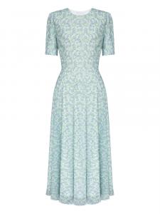 POST MERIDIEM платье миди с цветочным принтом, фиолетовый