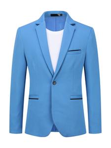 Youthup Строгий пиджак Slim fit в небесно-голубом цвете