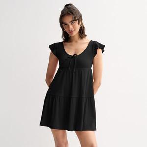 Платье с рукавами-крылышками для юниоров So, черный