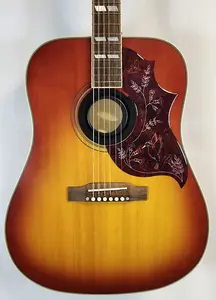 Epiphone Hummingbird, полностью из массива дерева, старинная вишневая солнечная отделка с глянцем, вдохновленная Gibson, с электроникой Fishman, 2025