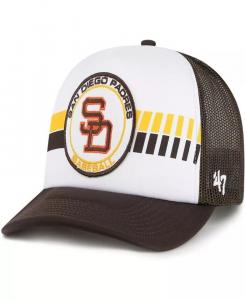 47 брендовая мужская коричневая регулируемая шляпа San Diego Padres Cooperstown Collection Wax Pack Express Trucker '47 Brand, коричневый