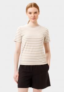 Футболка Les Lunes MILLIE, Stripe Plaza Taupe Bright White/Beige