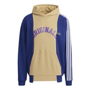 Толстовка Men's adidas originals Mr Hoody Alphabet Printing Colorblock Pullover Blue Brown, синий