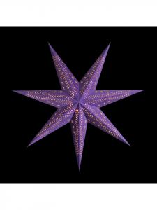 Sterntaler Декоративная звезда | Бумажная рождественская звезда | Бархат | Складная звезда | Фиолетовая | 75 см |