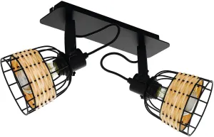 Светильник потолочный Eglo Anwick в стиле бохо, черный