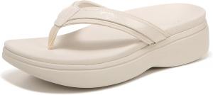 Женские ортопедические сандалии на платформе Vionic High Tide II, кремовый