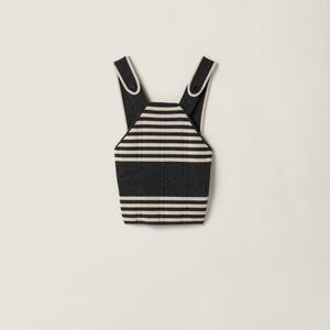 Майка из шерсти и кашемира MIU MIU, черный