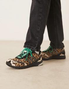 Кроссовки Adidas Adios OG с леопардовым принтом и мехом пони