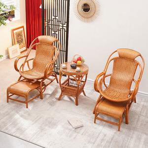 Yu Senyi Набор из трёх кресел из ротанга, для одного человека, с плетёными ножками, цвет honey, 2 кресла + кофейный столик