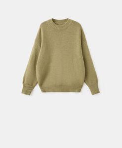 Женский объемный свитер крупной вязки MANGO, Olive Green