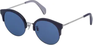 Современные стандартные солнцезащитные очки Police, глянцевое покрытие из палладия, размер 61, Shiny Full Palladium